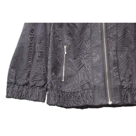 St. John Jacket Size Medium Textured Puff Sleeve Black Career Business Luxury - Picture 3 of 14